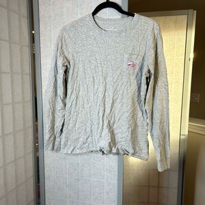 Vineyard Vines gray signature whale long sleeve shirt (winter edition)